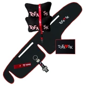 Tofaş Şahin Doğan Kartal Alçak Göğüs Torpido Koruma Halısı / Tofaş Siyah Polar Yastık Oto Aksesuar - 1