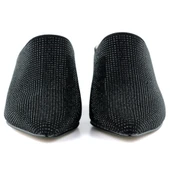 Erkan Saçmacı Silvia Siyah Taşlı Metal Topuk Detaylı Abiye Terlik - 4