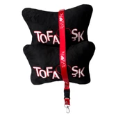 Tofaş Şahin Doğan Kartal Alçak Göğüs Kırmızı Torpido Koruma Halısı / Siyah Polar Yastık Oto Aksesuar thumbnail 3