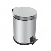 Banyo Wc Ofis Masa İçin Küçük 5 LT Pedallı Kovalı Krom Çöp Kovası - 1