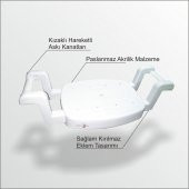 Küvet İçin En Sağlam Kaliteli Paslanmaz Küflenmez Tabure Oturağı thumbnail 2