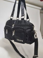 Çok 10 Gözlü Su Geçirmez Paraşüt Bezi Kadın Kız Omuz El Çantası - 5