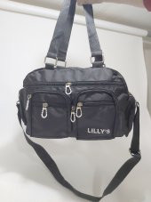 Çok 10 Gözlü Su Geçirmez Paraşüt Bezi Kadın Kız Omuz El Çantası - 6