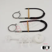 Fiat Linea 323 110 2007-2018 51898679 İçin Elektrikli Arka Sol Kapı Cam Kriko Tamir Seti thumbnail 1