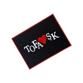 Tofaş Şahin Doğan Kartal Alçak Göğüs Kırmızı Torpido Koruma Halısı / Siyah Polar Yastık Oto Aksesuar thumbnail 4