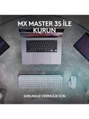 Logitech MX Keys S Gelişmiş Aydınlatmalı Tam Boyutlu Kablosuz Türkçe Q Klavye - Siyah - 8