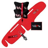 Tofaş Şahin Doğan Kartal Alçak Göğüs Kırmızı Torpido Koruma Halısı / Siyah Polar Yastık Oto Aksesuar thumbnail 1