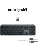 Logitech MX Keys S Gelişmiş Aydınlatmalı Tam Boyutlu Kablosuz Türkçe Q Klavye - Siyah - 9