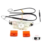 Audi A4 B6 8E2 8E5 B7 8EC 8ED Seat Exeo 3R2 3R5 4/5 Kapı 8E0837461 İçin Ön Sol Cam Kriko Tamir Seti thumbnail 2