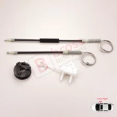 Fiat Albea Siena Palio MK1 171 172 178 1996-16 4/5 Kapı İçin Elektrikli Ön Sağ Cam Kriko Tamir Seti thumbnail 2