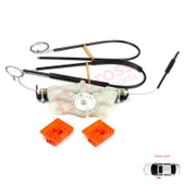 Audi A4 B6 8E2 8E5 B7 8EC 8ED Seat Exeo 3R2 3R5 4/5 Kapı 8E0837461 İçin Ön Sol Cam Kriko Tamir Seti thumbnail 5