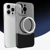Apple iPhone 15 Pro Max Kılıf M-Safe Şarj Özellikli Mıknatıslı Redclick Duble Kapak - 3