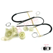 VW Transporter T5 Caravelle Multivan 2003-2015 7H0837754 İçin Ön Sağ Kapı Cam Kriko Tamir Seti thumbnail 4