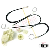 VW Transporter T5 Caravelle Multivan 2003-2015 7H0837754 İçin Ön Sağ Kapı Cam Kriko Tamir Seti thumbnail 2