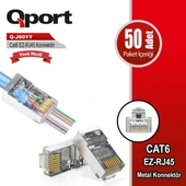 Qport Q-J601y Cat6 Ez-Rj45 Yeni Nesil Metal 50'Lik - 1