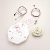 Renault Clio MK2 BB CB Thalia MK1 LB Symbol MK1 8200232508 İçin Sol Arka Cam Kriko Seti thumbnail 2