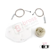 Renault Dacia Logan MK1 LS FS KS US 2004-2012 8200901102 İçin Elektrikli Ön Sağ Cam Kriko Tamir Seti thumbnail 2