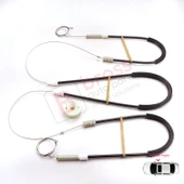 VW Golf MK3 MK4 A3 1E7 1V7 1994-2002 2-Kapı Cabrio 1E0837402 İçin Sağ Cam Kriko Tamir Seti thumbnail 2