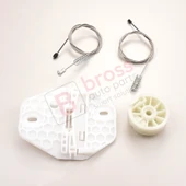 Renault Clio MK2 BB CB Thalia MK1 LB Symbol MK1 8200232508 İçin Sol Arka Cam Kriko Seti thumbnail 1