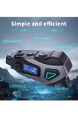 Kameralı Radyolu Wifi Uygulamalı Kask Kulaklık Su Geçirmez Bluetooth 5.4 Motosiklet Kask Kulaklığı - 3