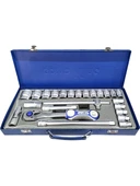 Dorf 24 Parça Lokma Seti Cırcır Kollu Mavi Metal Çanta - 1