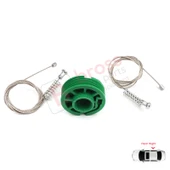 Audi A6 C5 4B 1997-2005 Allroad 4BH 4/5 Kapı 4B0839462 İçin Arka Sağ Cam Kriko Tamir Seti thumbnail 4