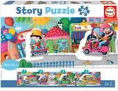 Educa 26 Parça Şehirdeki Araçlar Hikaye Puzzle - Panoramik - 3-5 Yaş - 1