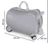 Coral High Otur-Çek Erkek Çocuk Valizi - Mavi Sarı Dinazor thumbnail 5