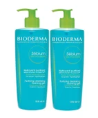 Bioderma Sebium Foaming Gel 500 ml 2'li Paket Karma ve Yağlı Ciltler Temizleme Jeli - 1