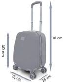 Coral High 40 cm Saks Mavi Erkek Mini Kabin Valizi - 16514 thumbnail 6