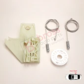 Skoda Octavia MK2 A5 1Z 2004-2013 4/5-Kapı 1Z0839656 İçin Elektrikli Arka Sağ Cam Kriko Tamir Seti thumbnail 1