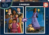 Educa 2x100 Parça Disney Wish Kız ve ErkekÇocuk Puzzle/Yapboz - 6-8 Yaş - 1