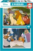 Educa 4-6 Yaş 2x48 Parça Disney Klasikleri Hayvanlar Puzzle - Erkek Çocuk Karton Puzzle - 1