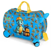 Coral High Otur-Çek Erkek Çocuk Valizi - Mavi Sarı Dinazor thumbnail 1