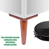 Mobilya Kanepe Konsol Tv Ünitesi Puf Koltuk Ayağı Kahverengi Ayakları 18 Cm (4 ADET) - 5