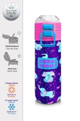 Coral High Kız Çocuk İçin 500 ml'lik Paslanmaz Çelik Termos/Suluk - Mor Pembe Fil Desenli - 2