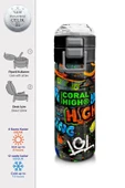 Coral High Çelik Matara Termos/Suluk 31972 - 500ml, Erkek Çocuk - Siyah Mavi Grafiti Desenli thumbnail 2