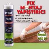 Tytan Fix Montaj Yapıştırıcı 310 ml Beyaz Mutfak Banyo Ahşap Dolap Beton Fayans Mermer Çok Amaçlı - 1