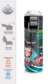 Coral High 500 ml Gri Nefti Anime Motorsiklet Desenli  - Erkek Çocuk Paslanmaz Çelik Okul Termosu/Suluk/Matara - 2