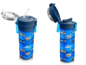 Coral High Çelik Matara Termos/Suluk 31973 - 500ml, Lacivert Mavi Gemi Desenli - Erkek Çocuk thumbnail 4