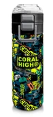 Coral High 500 ml Erkek Çocuk Pipetli Termos/Matara - Nefti Siyah Tamir Seti Desenli  - Çift Kullanım Özelliği - 1