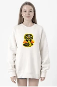Cobra Kai Logo Beyaz Kadın 2ip Sweatshirt thumbnail 2