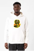 Cobra Kai Logo Beyaz Erkek 3ip Kapşonlu Sweatshirt thumbnail 2