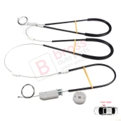 Mercedes CLK Class MK2 W209 C209 A209 2002-2009 Coupe Convertible İçin Ön Sağ Cam Kriko Tamir Seti thumbnail 2