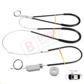 Mercedes CLK Class MK2 W209 C209 A209 2002-2009 Coupe Convertible İçin Ön Sağ Cam Kriko Tamir Seti thumbnail 1