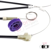 VW Golf MK3 1991-1998 5-Kapı Vento Jetta 1992-1999 İçin Elektrikli Ön Sağ Kapı Cam Kriko Tamir Seti thumbnail 5