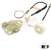 Mercedes Axor 2001-2005 Atego MK1 1998-2004 9737200346 İçin Sol Kapı Cam Kriko Tamir Seti thumbnail 3