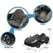 Favori Uzaktan Kumandalı 4X2 12 VOLT Siyah Gt Akülü Araba - 6