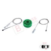 Audi A4 S4 RS4 B5 8D2 8D5 1994-2002 4/5 Kapı 8D0839461 İçin Elektrikli Arka Sol Cam Kriko Tamir Seti thumbnail 3