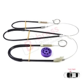 VW Golf MK3 1991-1998 5-Kapı Vento Jetta 1992-1999 İçin Elektrikli Ön Sağ Kapı Cam Kriko Tamir Seti thumbnail 4